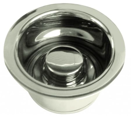 Westbrass InSinkErator Style Extra-Deep Disposal Flange and Stopper in Polished Nickel D2082-05